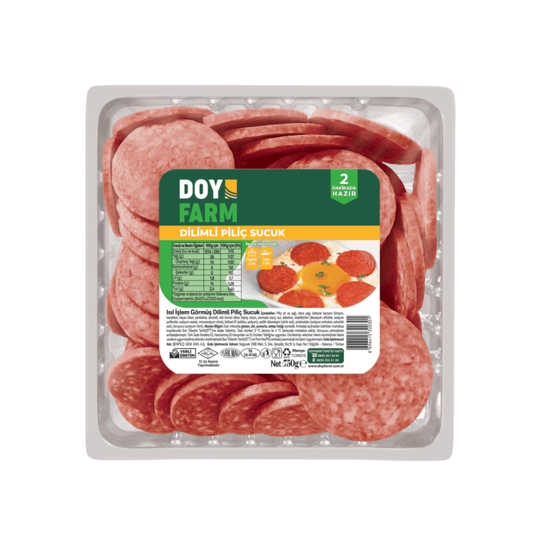Piliç Dilimli Sucuk - 750 g